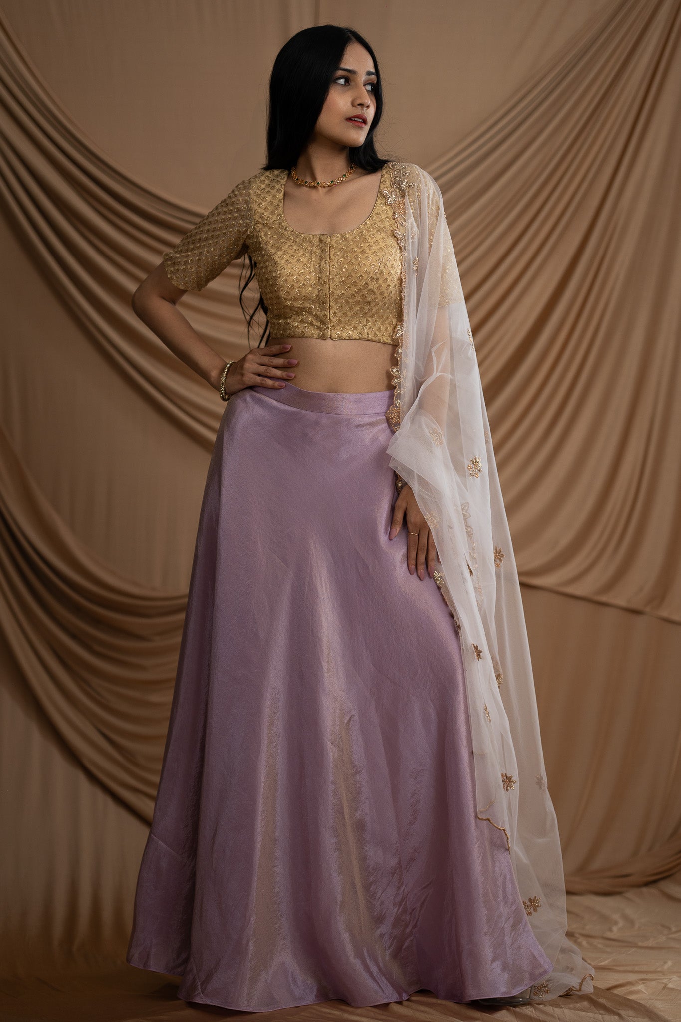 Lavender Airy Organza Skirt