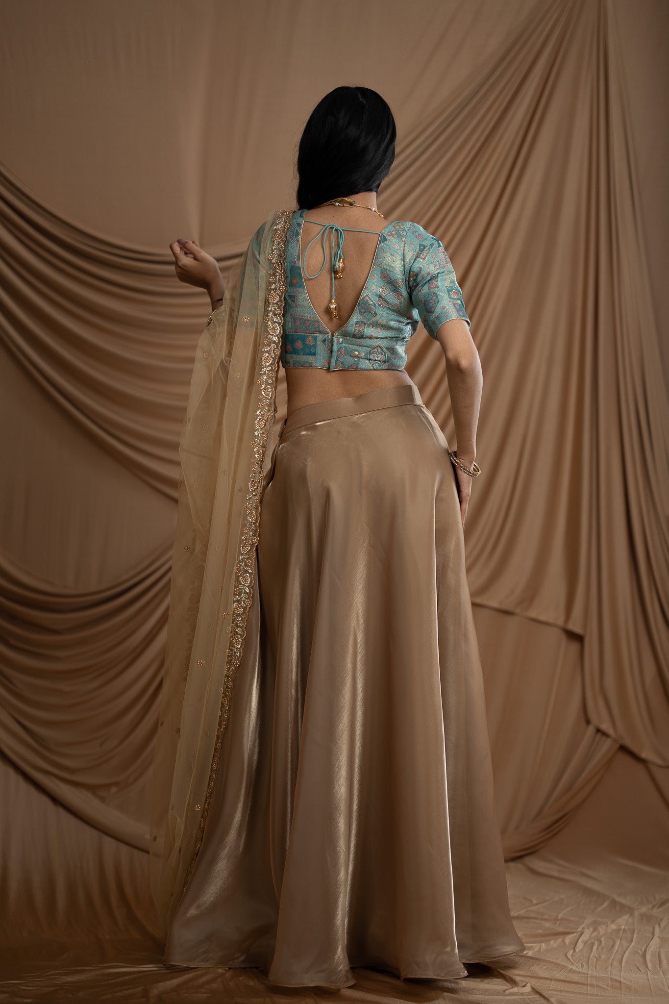 Gold Airy Organza Skirt