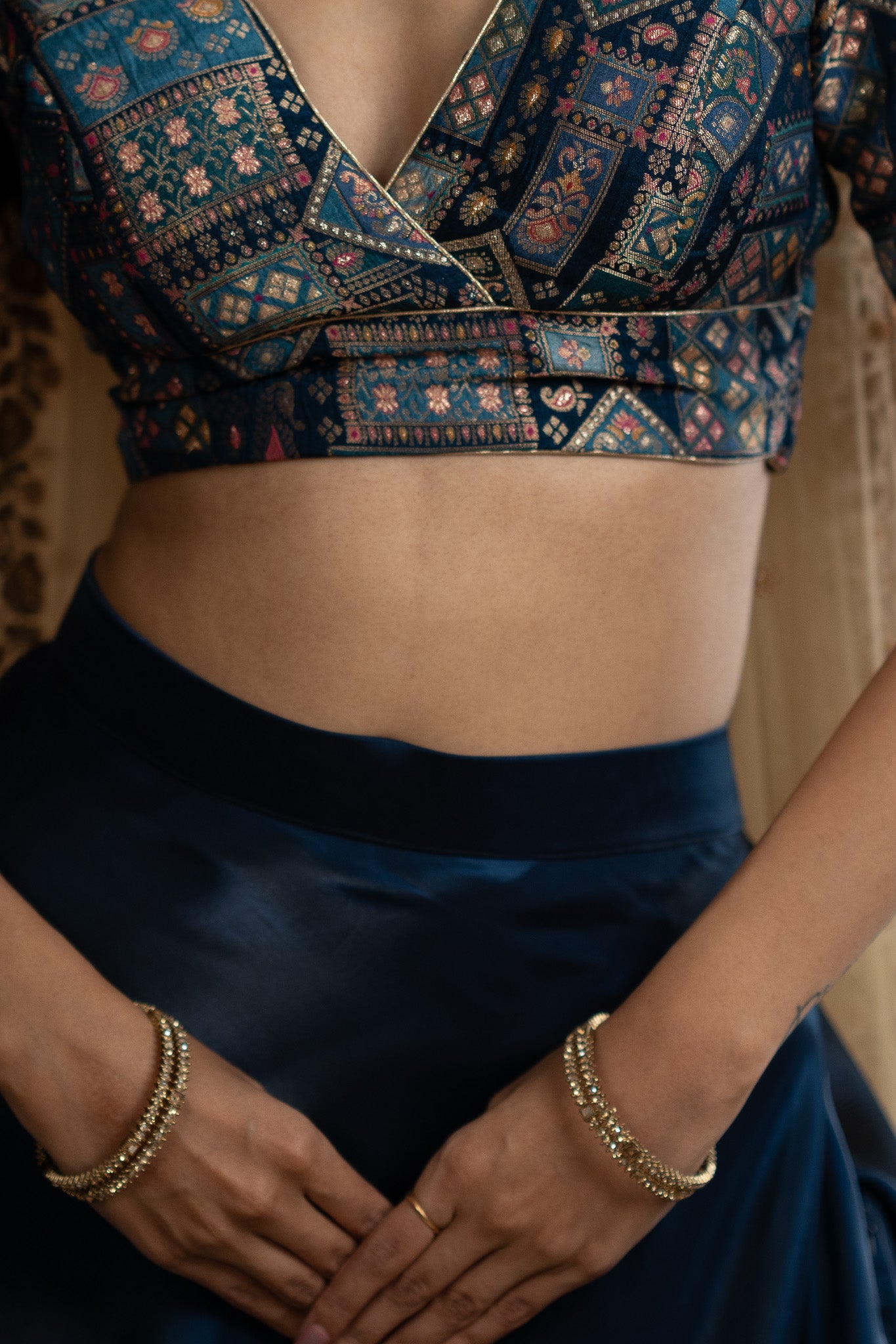 Navy Airy Organza Skirt