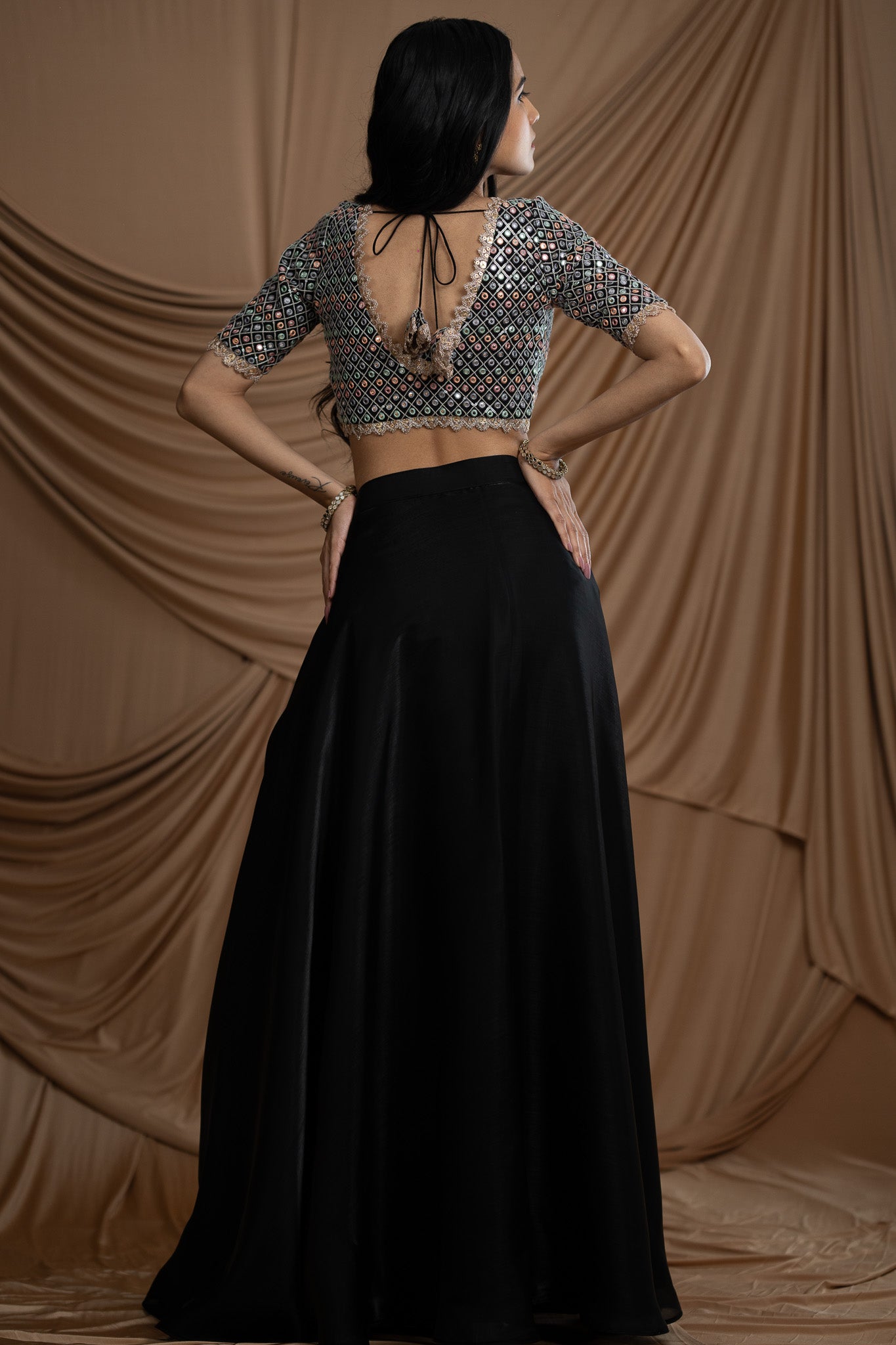 Black Airy Organza Skirt