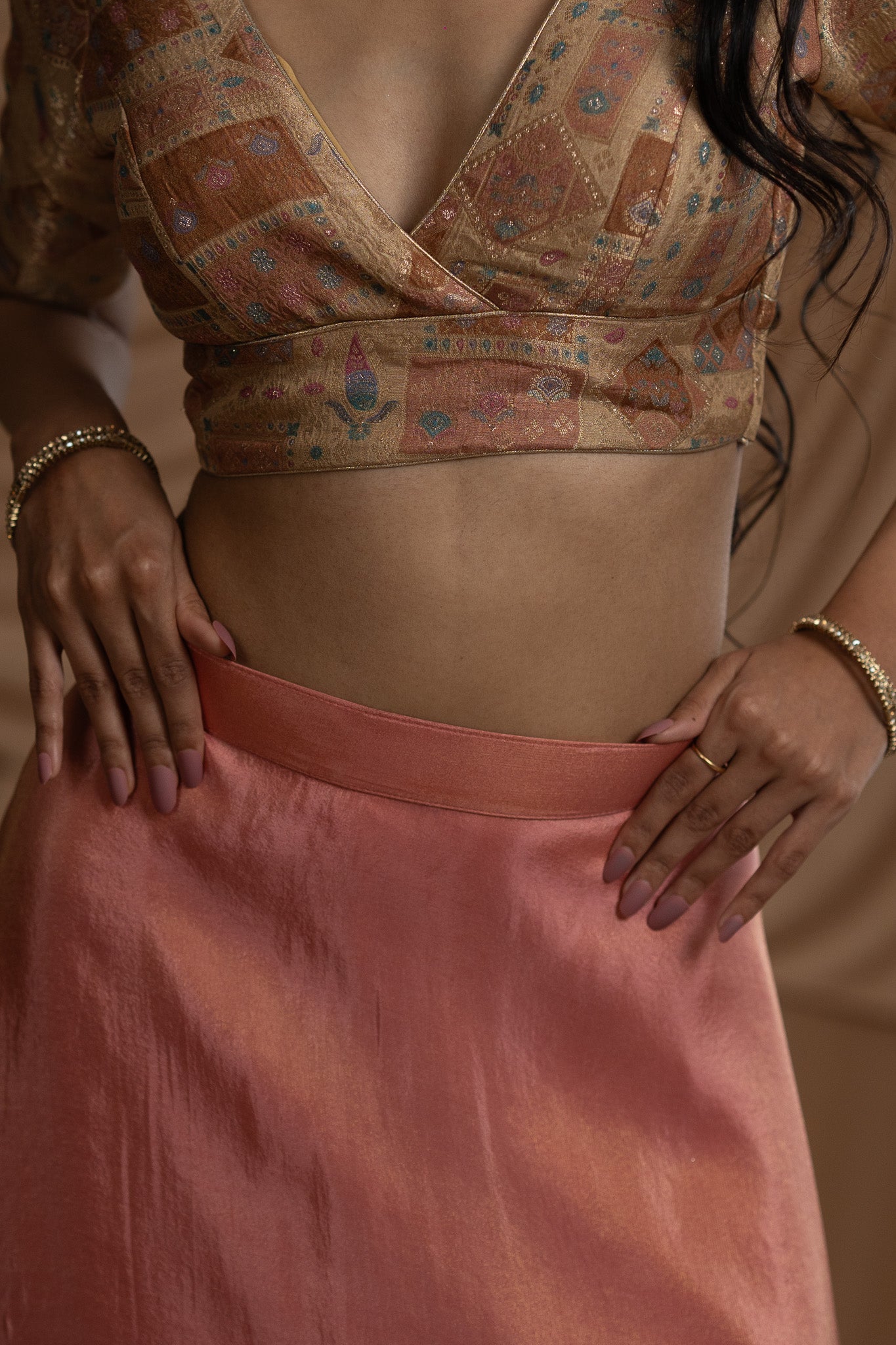 Peach Shimmery Tissue Skirt